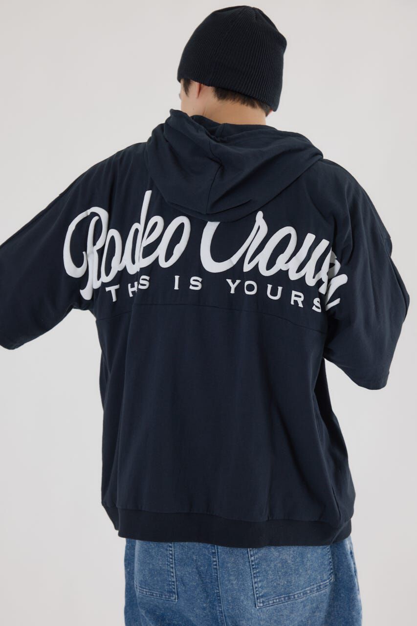 RODEO CROWNS「ハーフスリーブロゴZIPパーカー」|パーカー|