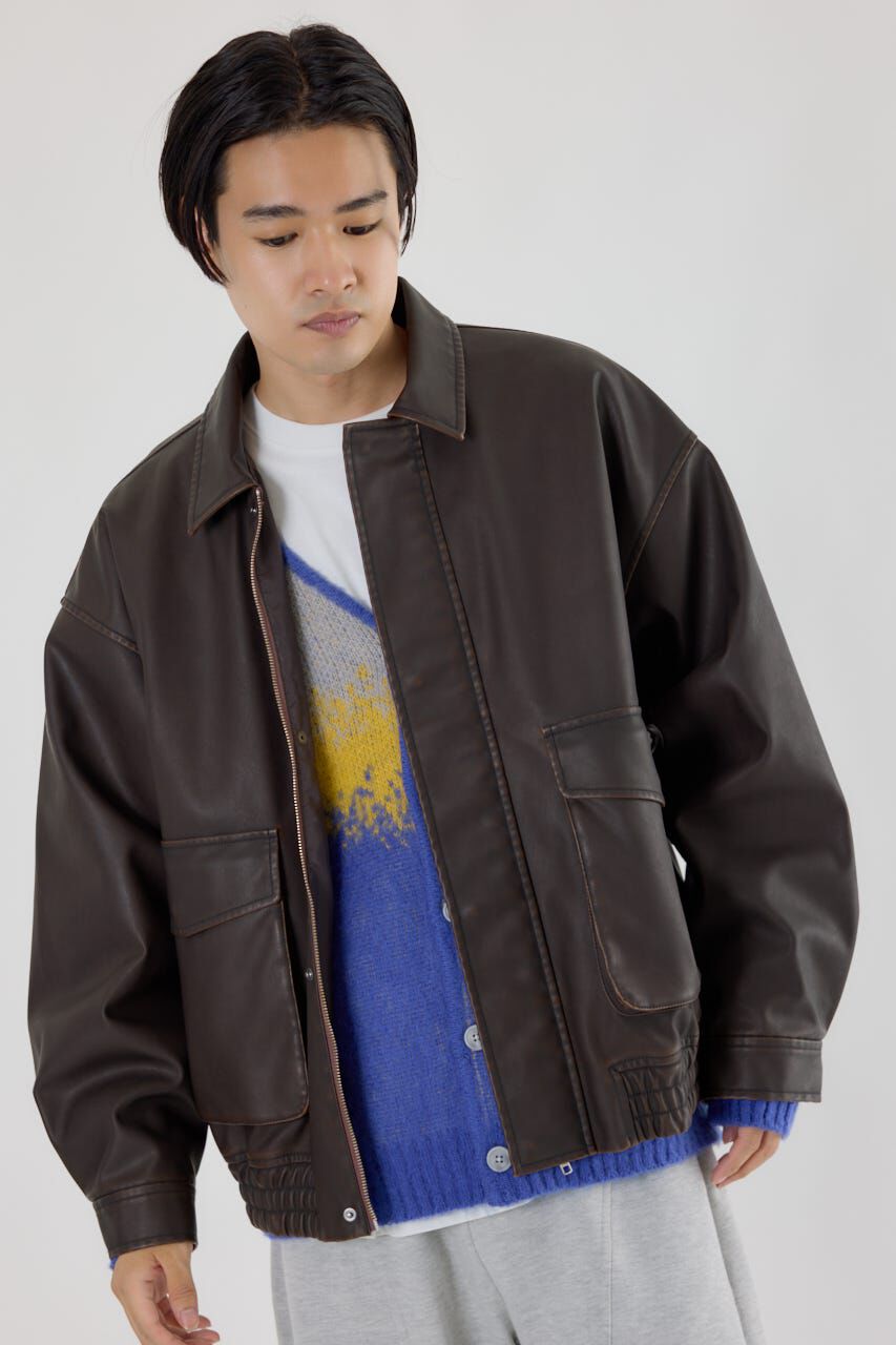 RODEO CROWNS「ヴィンテージフェイクレザーブルゾン」|その他|