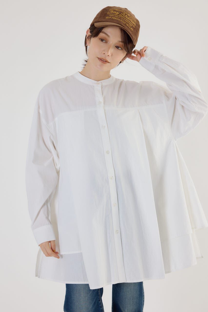 RODEO CROWNS「サイドティアードシャツチュニック」|ワンピース|O/WHT1