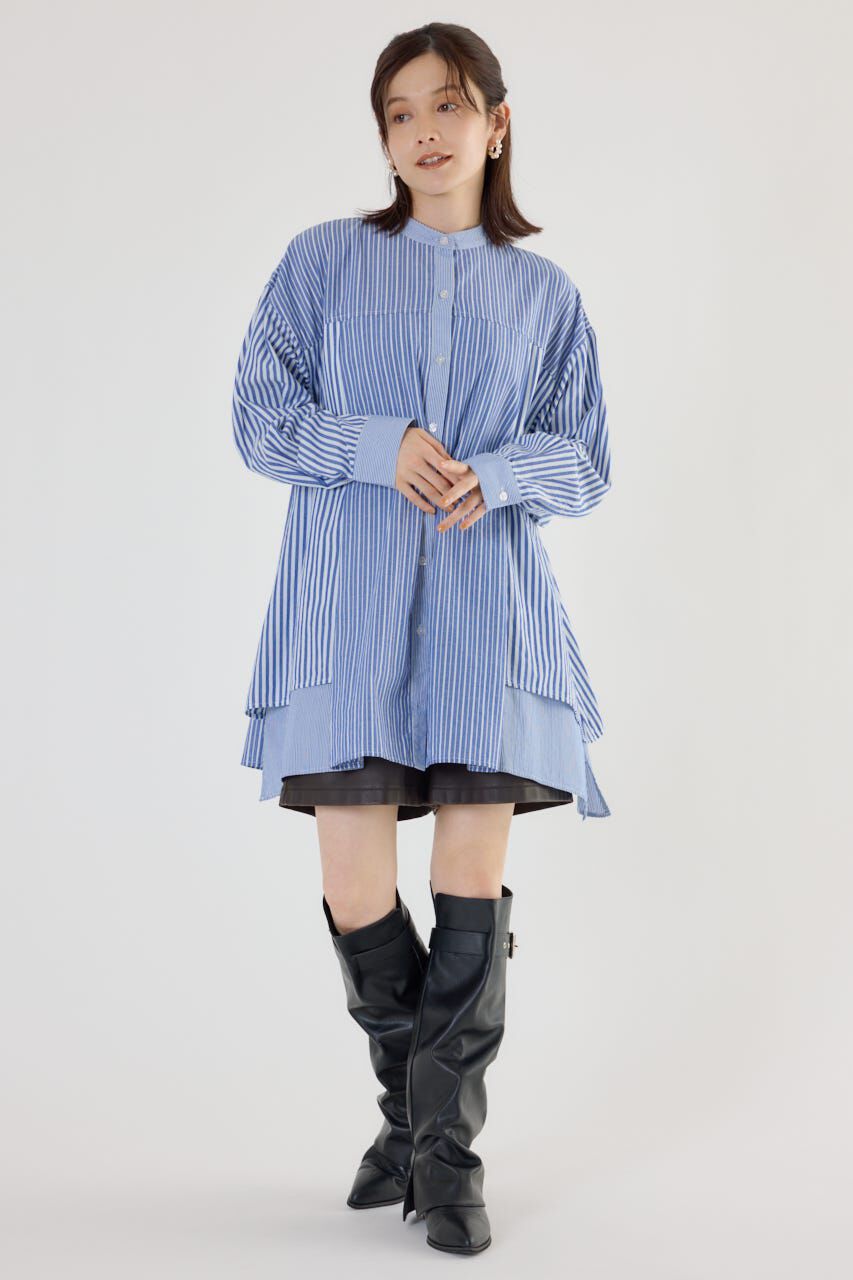 RODEO CROWNS「サイドティアードシャツチュニック」|ワンピース|