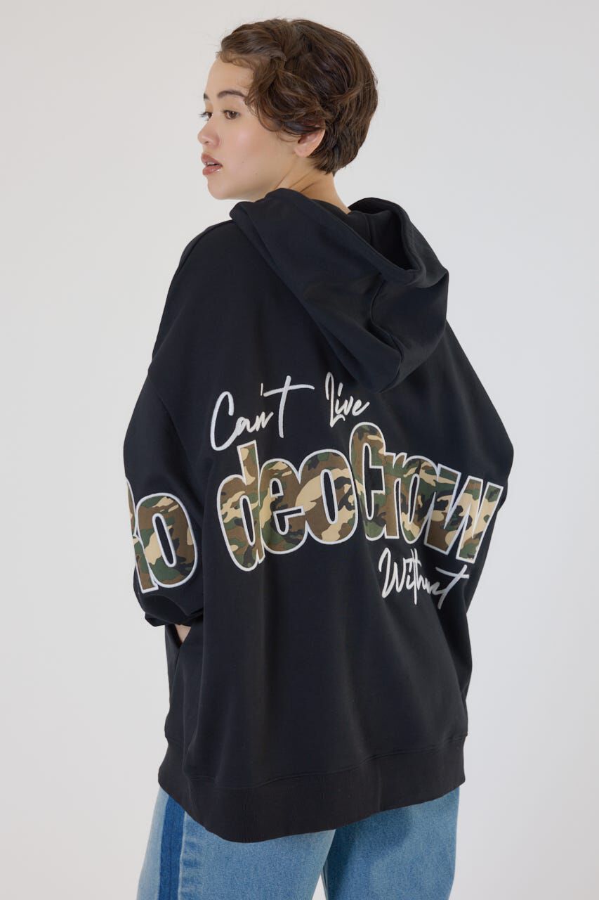 RODEO CROWNS「ロゴアップリケルーズパーカー」|パーカー|BLK