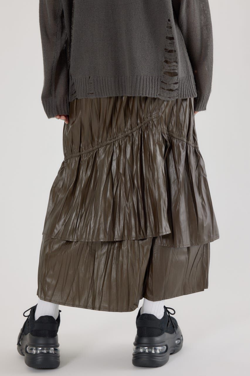 RODEO CROWNS「レザーライクフリルティアードスカート」|スカート|