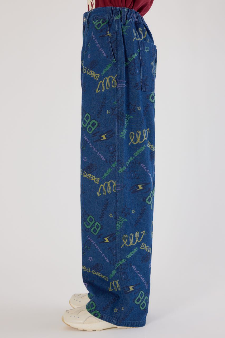RODEO CROWNS「グラフィティーワイドデニムパンツ」|デニム|