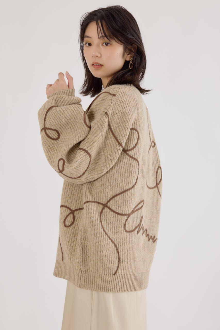 RODEO CROWNS「Embroideryラインロゴニットトップス」|ニット・セーター|