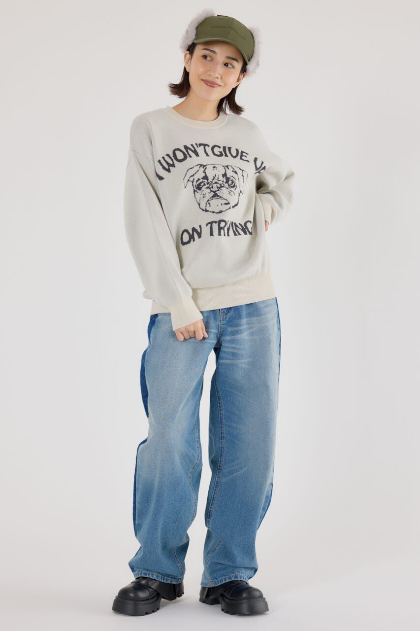 RODEO CROWNS「アニマルジャガードニットトップス」|ニット・セーター|