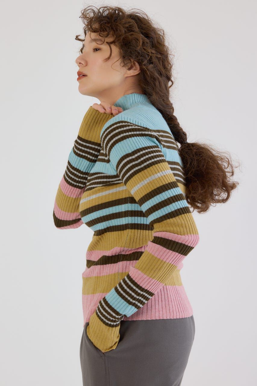 RODEO CROWNS「マルチボーダーニットトップス」|ニット・セーター|