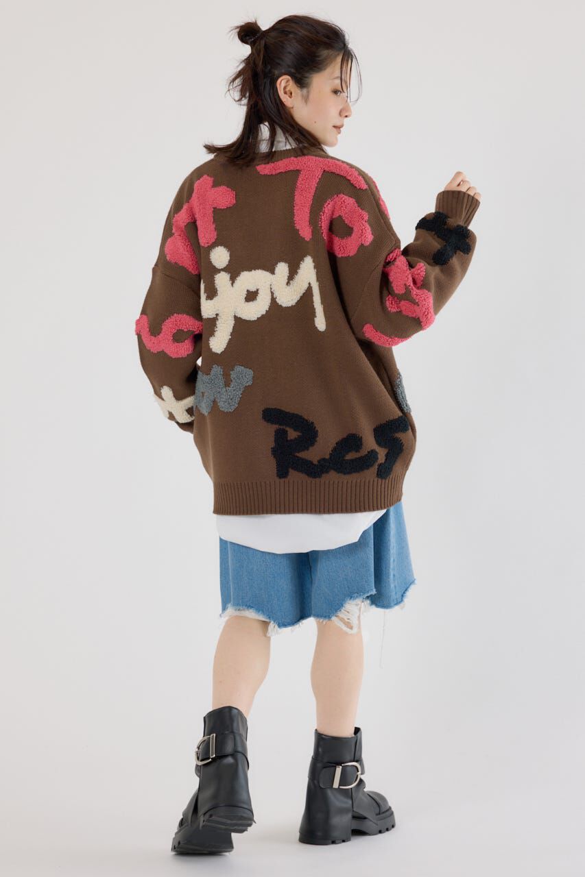 RODEO CROWNS「LETTER LOGOニットカーディガン」|カーディガン|