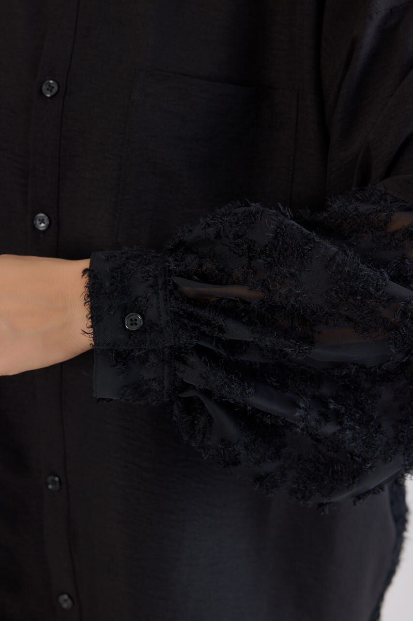 RODEO CROWNS「フリンジジャガード切替シャツ」|シャツ・ブラウス|