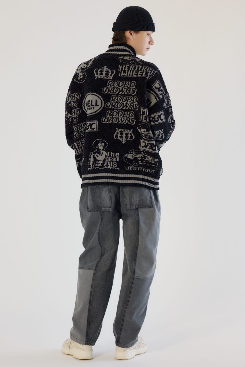 RODEO CROWNS「グラフィティーニットスタジャン」|ブルゾン・スタジャン|