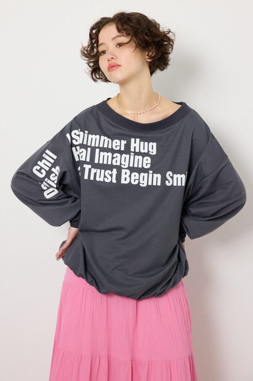 RODEO CROWNS「メッセージオフショルダートップス」|パーカー|