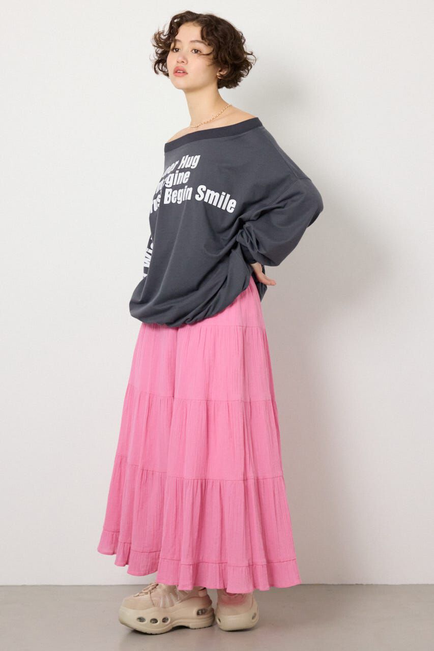 RODEO CROWNS「メッセージオフショルダートップス」|パーカー|