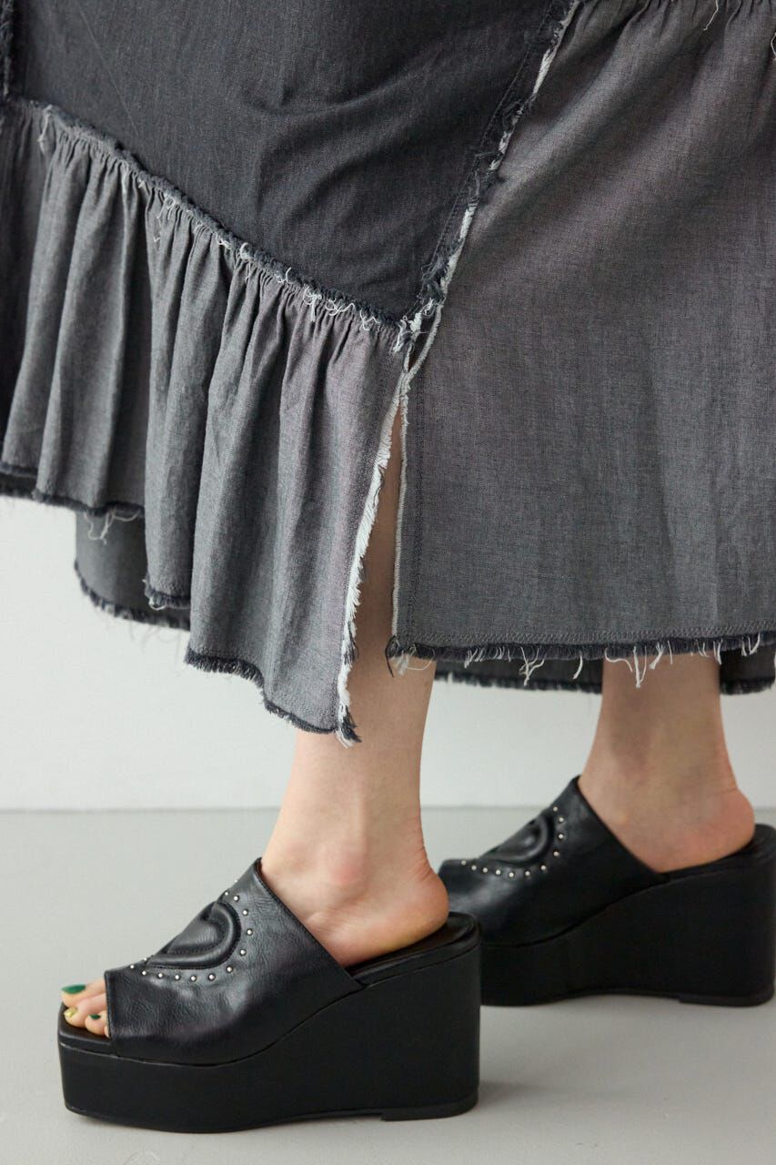 RODEO CROWNS「デニムパッチワークティアードスカート」|スカート|