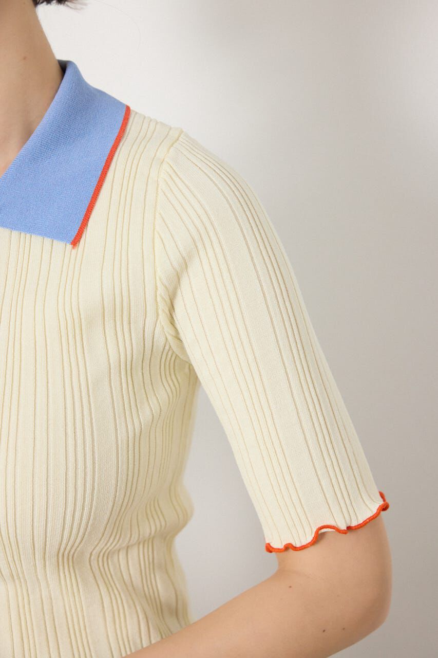 RODEO CROWNS「バイカラーポロニット」|ニット・セーター|
