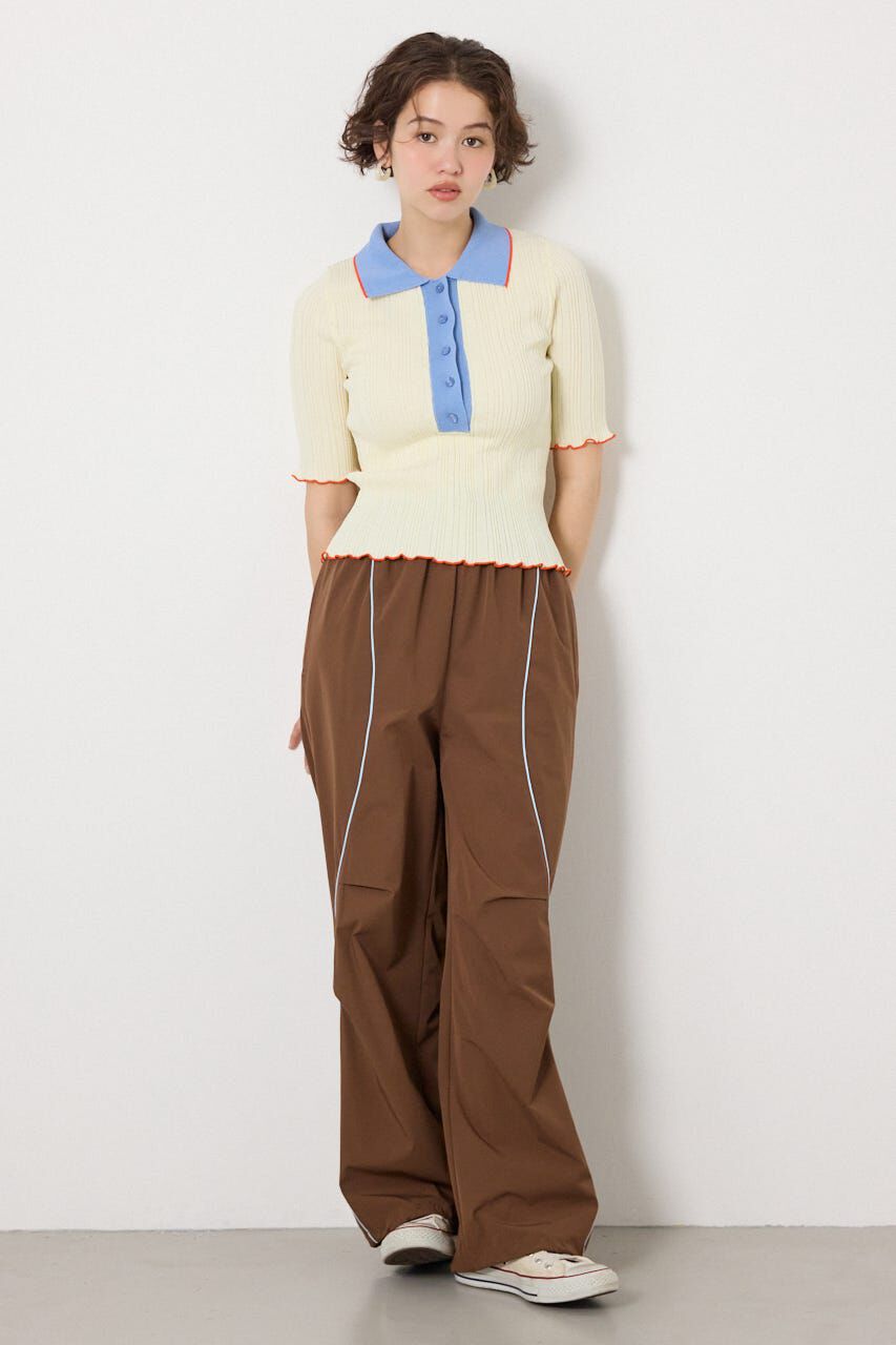 RODEO CROWNS「バイカラーポロニット」|ニット・セーター|