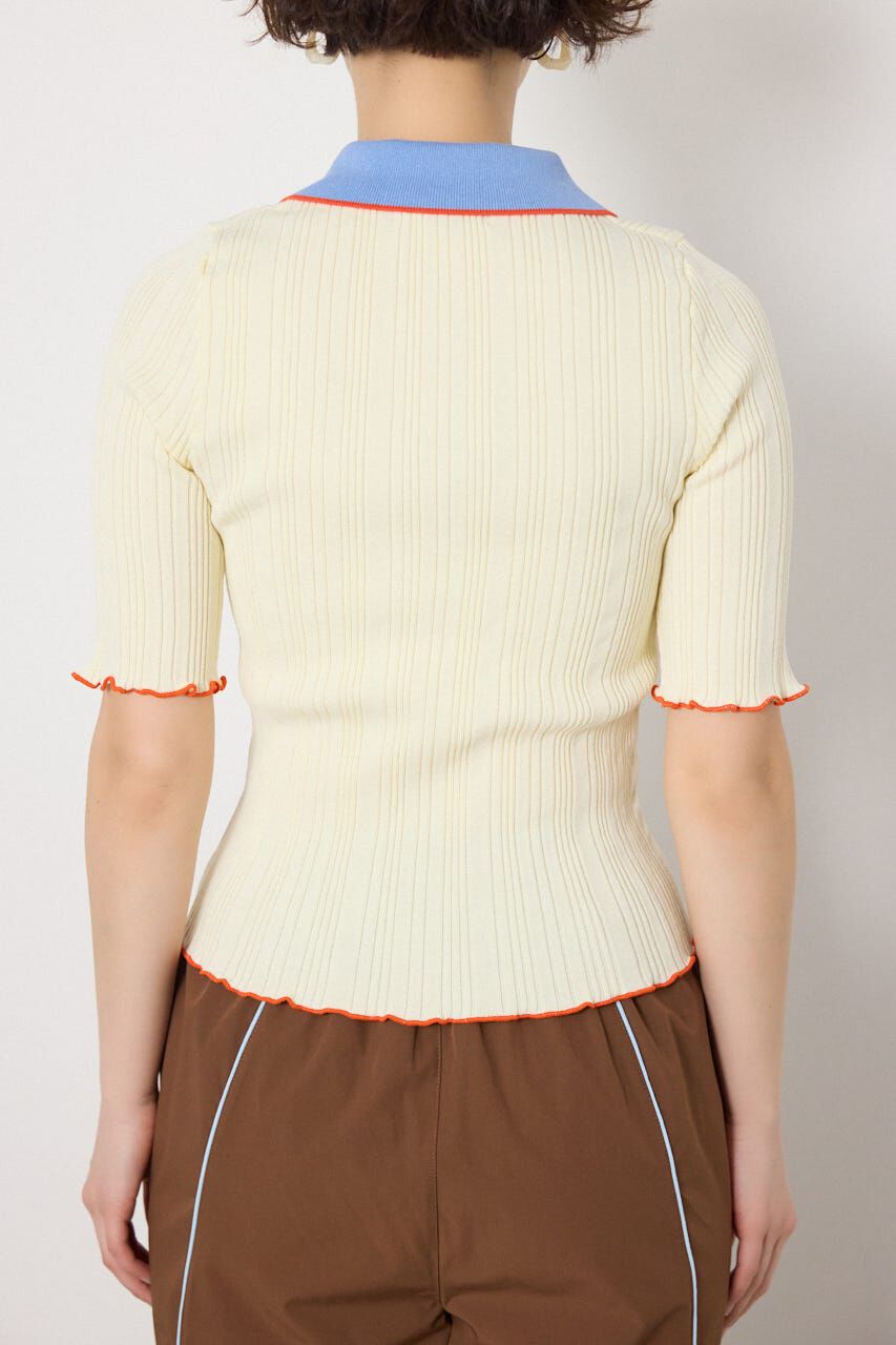 RODEO CROWNS「バイカラーポロニット」|ニット・セーター|