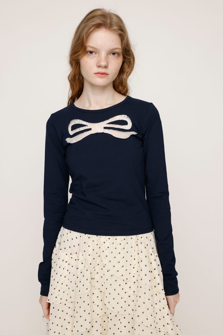 SLY「RIBBON LACE トップス」|Tシャツ・カットソー|