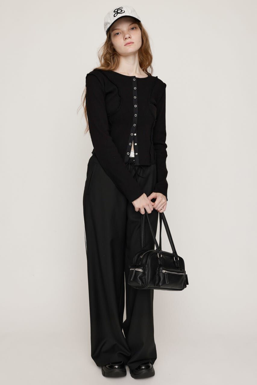 SLY「FRONT BUTTON CUT RIB トップス」|Tシャツ・カットソー|