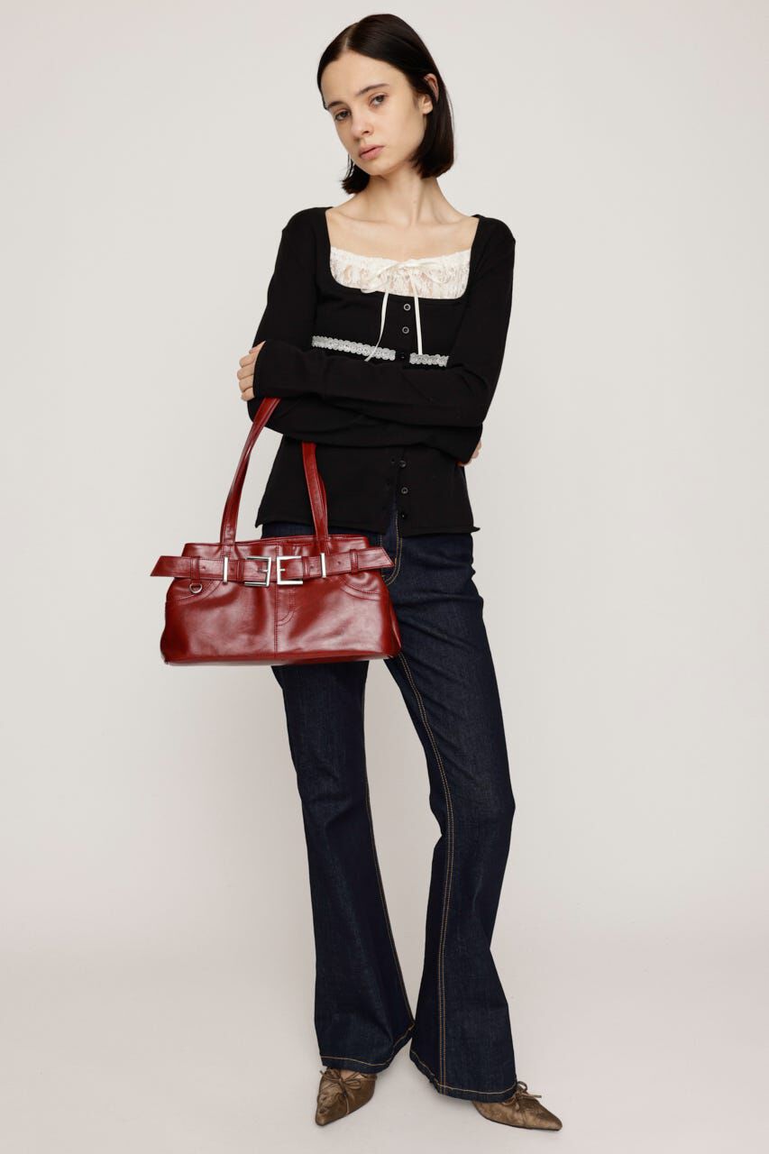 SLY「LACE DOCKING KNIT トップス」|ニット・セーター|