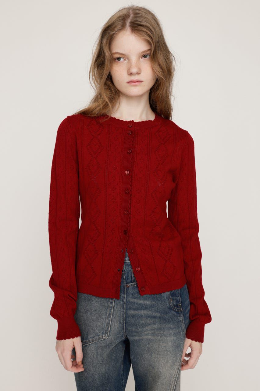 SLY「HEART CROCHET KNIT トップス」|ニット・セーター|