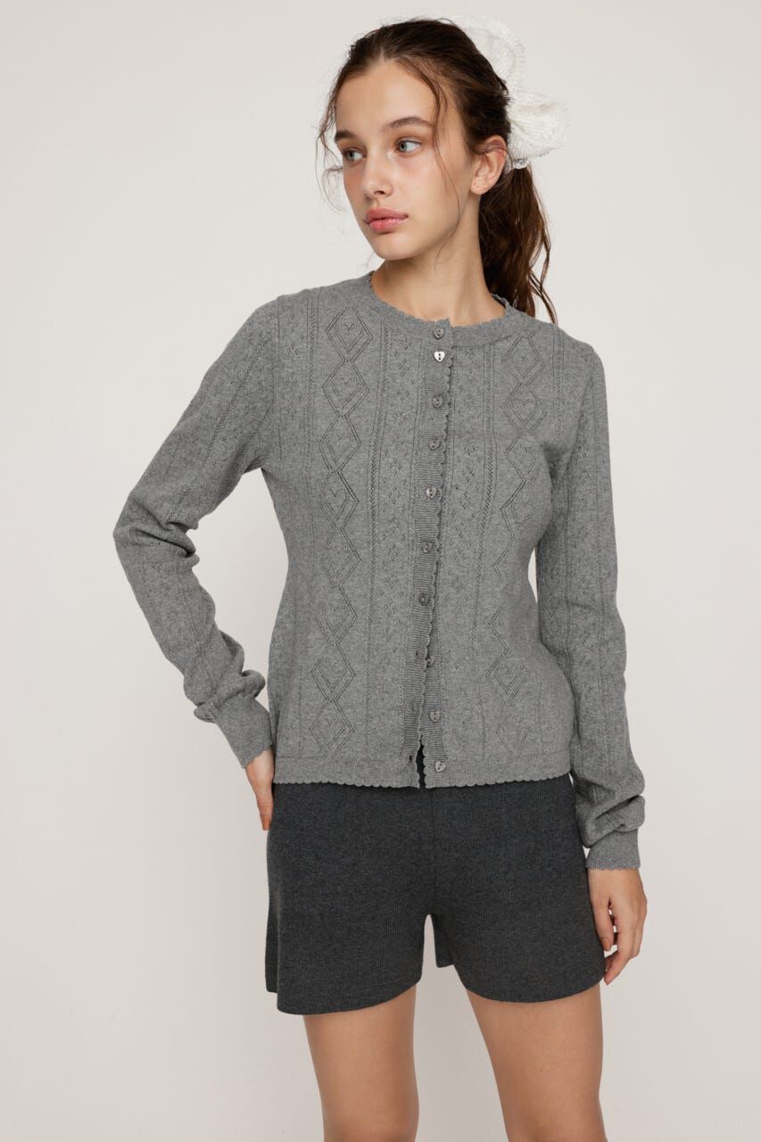 SLY「HEART CROCHET KNIT トップス」|ニット・セーター|