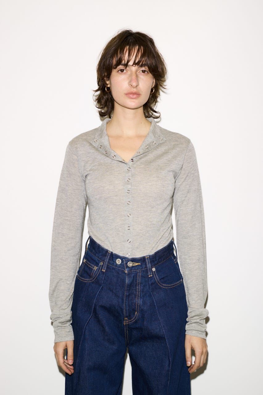SLY「RING BUTTONS トップス」|ニット・セーター|T.GRY