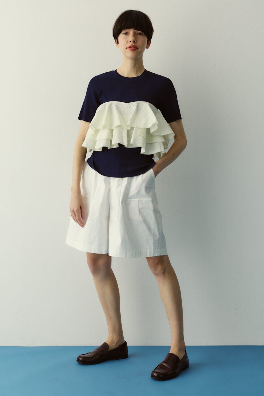 HeRIN.CYE「［予約］Wave flare knit tops」|Tシャツ・カットソー|