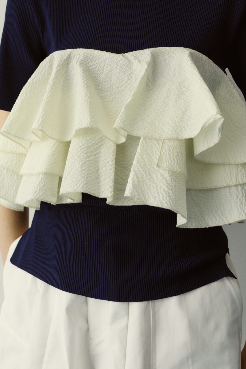 HeRIN.CYE「［予約］Wave flare knit tops」|Tシャツ・カットソー|