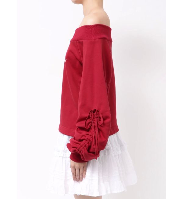 CALNAMUR「2WAY オフショルリボンスウェットプルオーバー」|Tシャツ・カットソー|