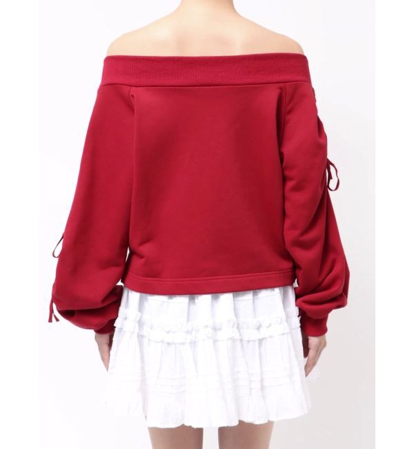 CALNAMUR「2WAY オフショルリボンスウェットプルオーバー」|Tシャツ・カットソー|