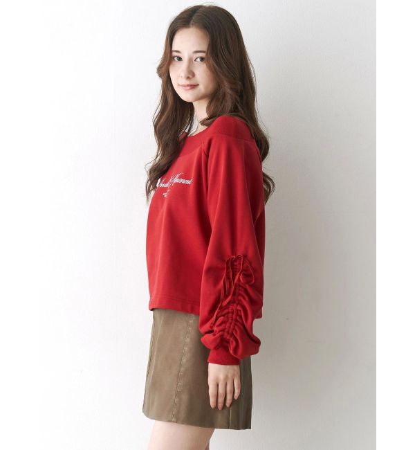 CALNAMUR「2WAY オフショルリボンスウェットプルオーバー」|Tシャツ・カットソー|