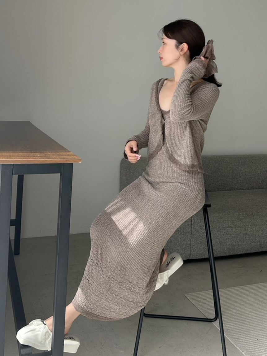 SNIDEL HOME「クロシェカーディガン」|ルームウェア|