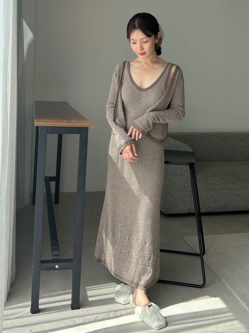 SNIDEL HOME「クロシェカーディガン」|ルームウェア|