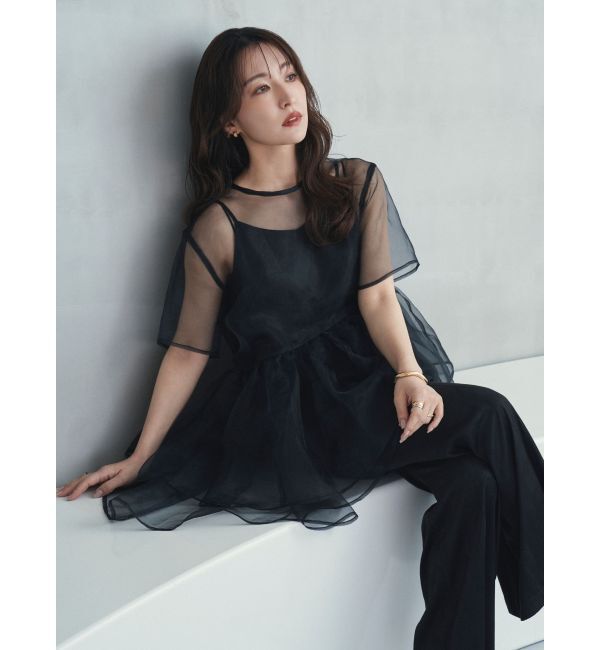 ELENDEEK「【yuumi&times;ELENDEEK】CAMI SET ASYMMETRY BL」|シャツ・ブラウス|