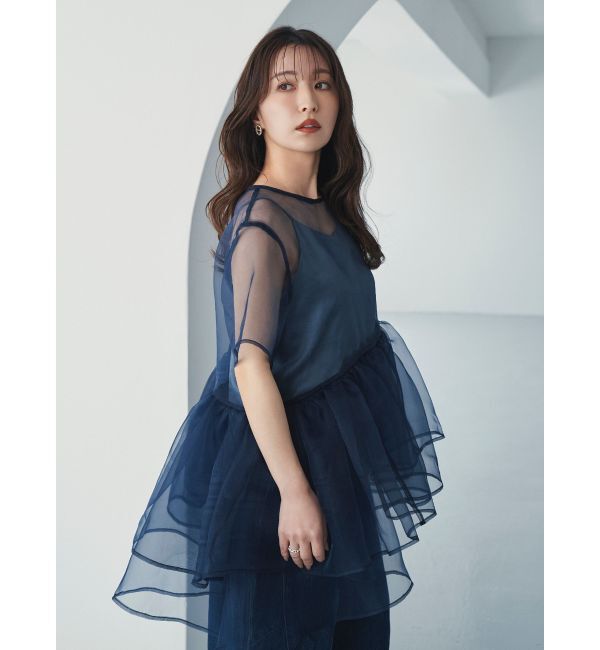 ELENDEEK「【yuumi&times;ELENDEEK】CAMI SET ASYMMETRY BL」|シャツ・ブラウス|