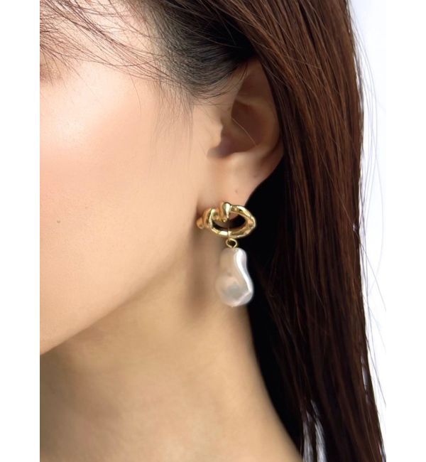 RESEXXY「オイスターパールピアス」|ピアス|ゴールド