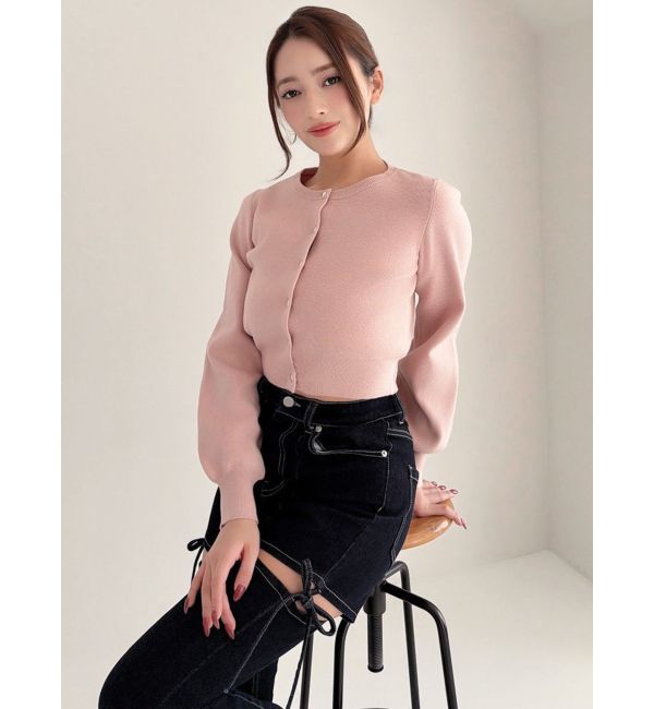 RESEXXY「クルーネックニットカーディガン」|カーディガン|