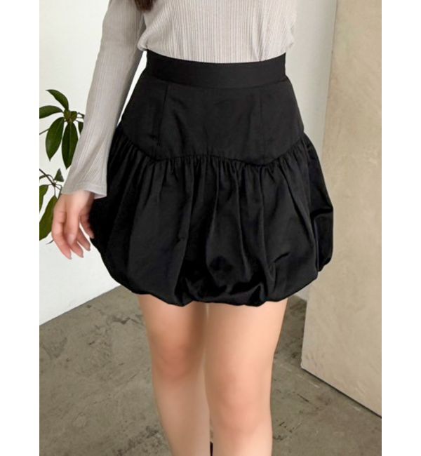 dazzlin「バリエバルーンミニスカート」|スカート|ブラック