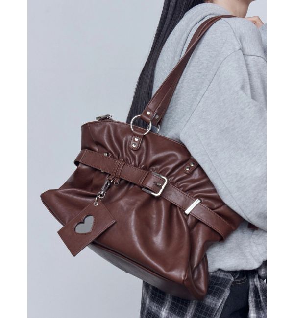 EMODA「ベルトギャザートートバッグ」|トートバッグ|ブラウン