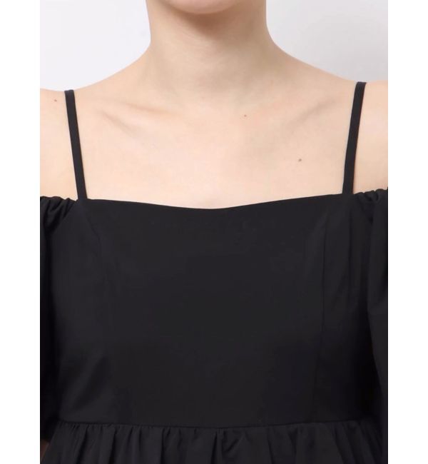 MERCURYDUO「タフタバルーンペプラムロンパース」|オールインワン|