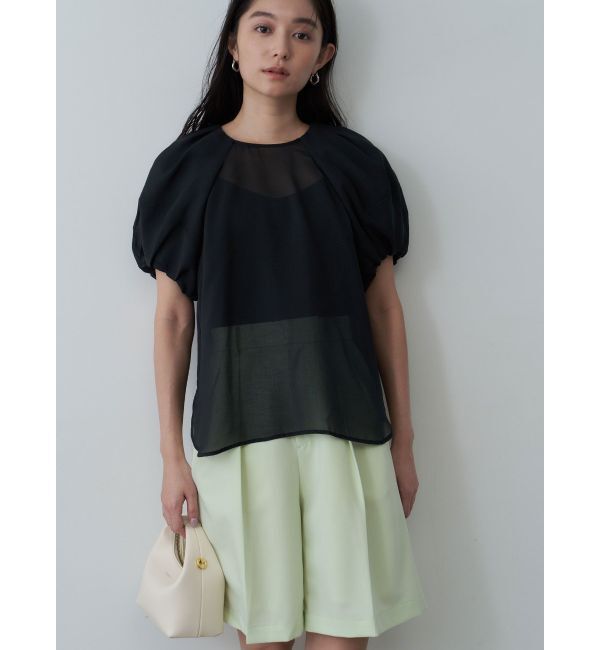 MERCURYDUO「【OUNNOUN】バルーンスリーブシアーブラウス」|シャツ・ブラウス|