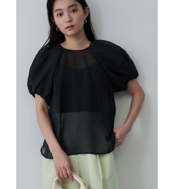 MERCURYDUO「【OUNNOUN】バルーンスリーブシアーブラウス」|シャツ・ブラウス|