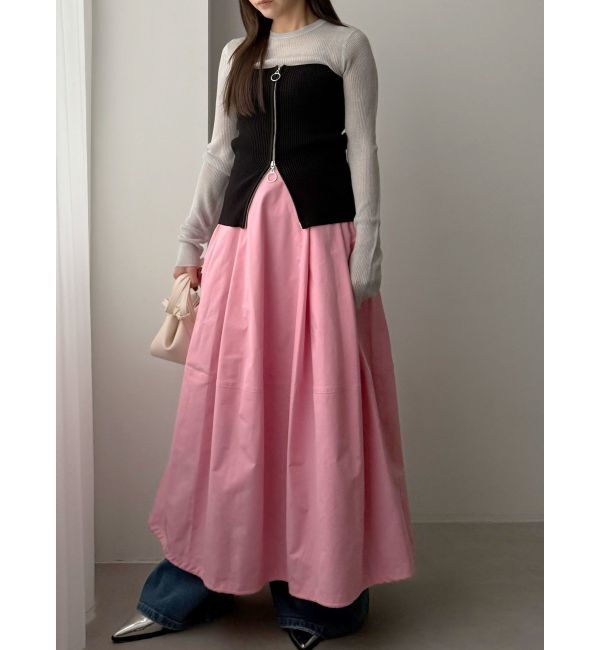 MERCURYDUO「【OUNNOUN】タフタコクーン2WAYドロストスカート」|スカート|