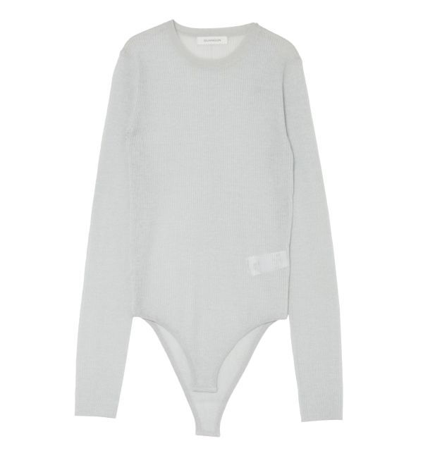 MERCURYDUO「【OUNNOUN】シアーリブボディースーツ」|ニット・セーター|