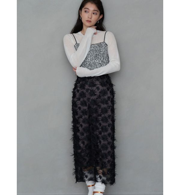 MERCURYDUO「【OUNNOUN】シアーリブボディースーツ」|ニット・セーター|