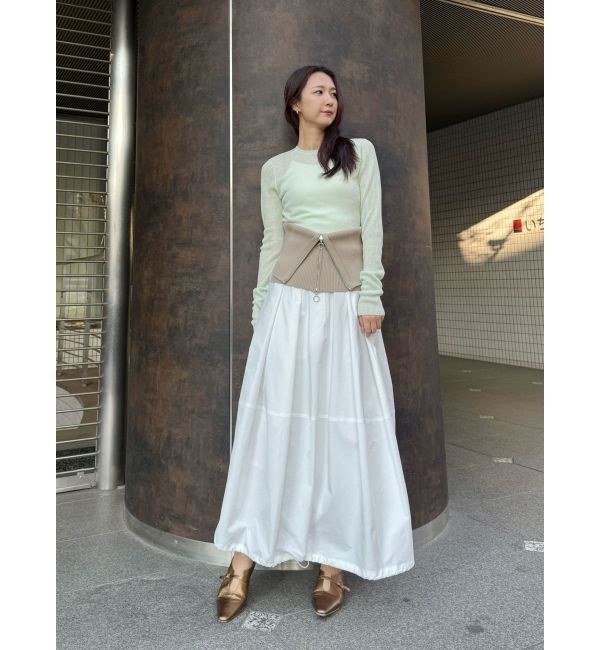 MERCURYDUO「【OUNNOUN】シアーリブボディースーツ」|ニット・セーター|