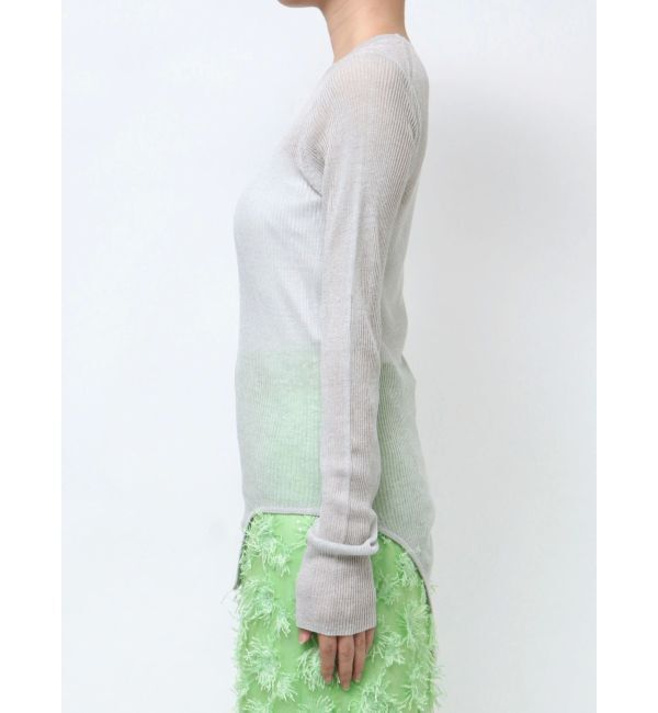 MERCURYDUO「【OUNNOUN】シアーリブボディースーツ」|ニット・セーター|