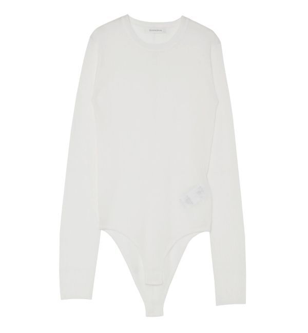 MERCURYDUO「【OUNNOUN】シアーリブボディースーツ」|ニット・セーター|