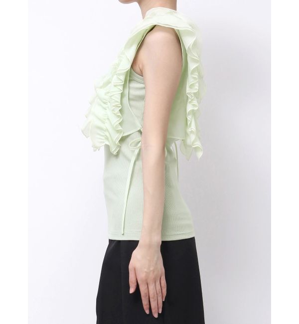 MERCURYDUO「【OUNNOUN】フリルブラウスレイヤードカットソー」|Tシャツ・カットソー|