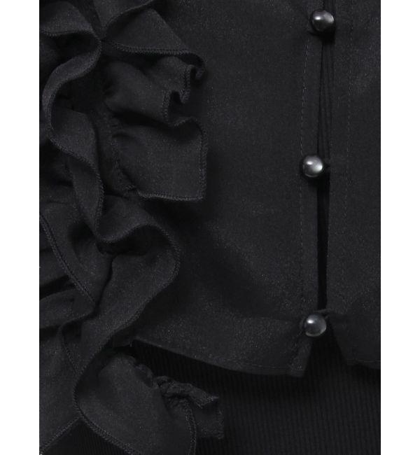 MERCURYDUO「【OUNNOUN】フリルブラウスレイヤードカットソー」|Tシャツ・カットソー|