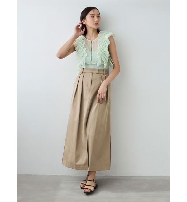 MERCURYDUO「【OUNNOUN】フリルブラウスレイヤードカットソー」|Tシャツ・カットソー|